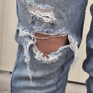 Classic Blue Distressed Women's Jeans